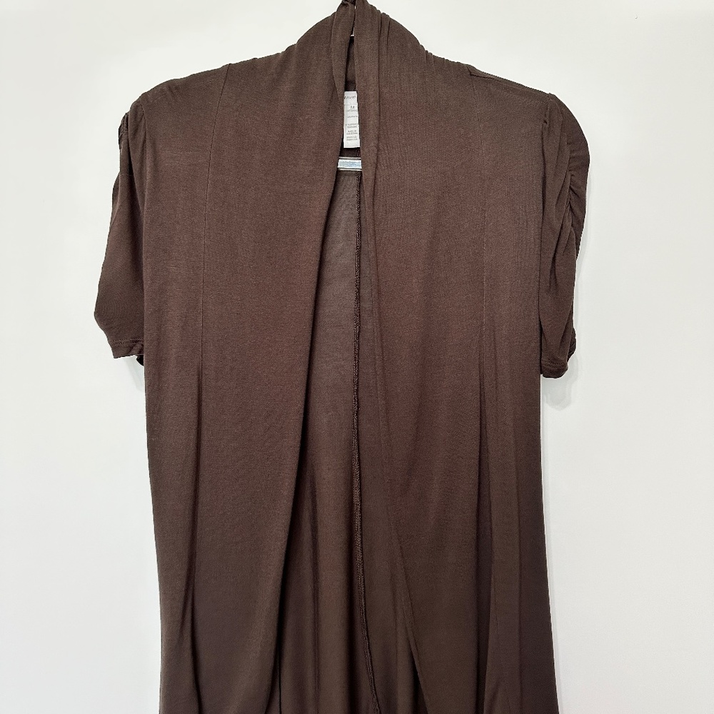 Ambiance Maternity Women’s Cardigan Size M Brown Open Front Lightweight